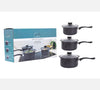 8 x Coco & Gray Non-stick Saucepan Set Of 3 16/18/20cm (Delivery Extra) BulkBuy