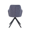 Aspen Swivel Dining Chairs, Green Cord Fabric With Black Metal Legs (Pair) Green Black (DHD) Image 3
