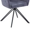 Aspen Swivel Dining Chairs, Green Cord Fabric With Black Metal Legs (Pair) Green Black (DHD) Image 6