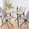 Aspen Round Dining Table, Gloss White Sintered Stone Table Top With Black Pedestal Leg White Black (DHD) Image 7