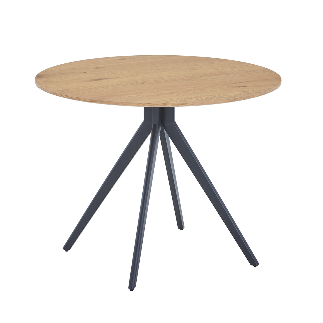 Aspen Rectangular Dining Table, Gloss White Sintered Stone Top With Black Tapered Legs  White Black (DHD) Image 1