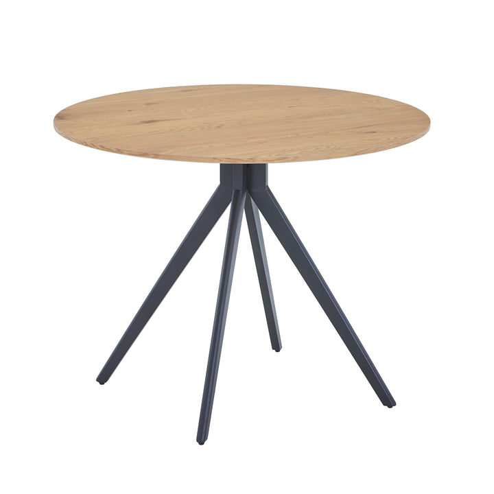 Aspen Rectangular Dining Table, Gloss White Sintered Stone Top With Black Tapered Legs  White Black (DHD) Image 1