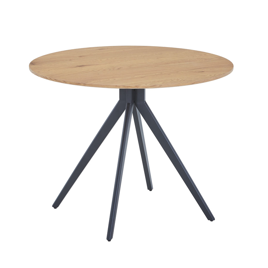Aspen Rectangular Dining Table, Gloss White Sintered Stone Top With Black Tapered Legs  White Black (DHD) Image 1