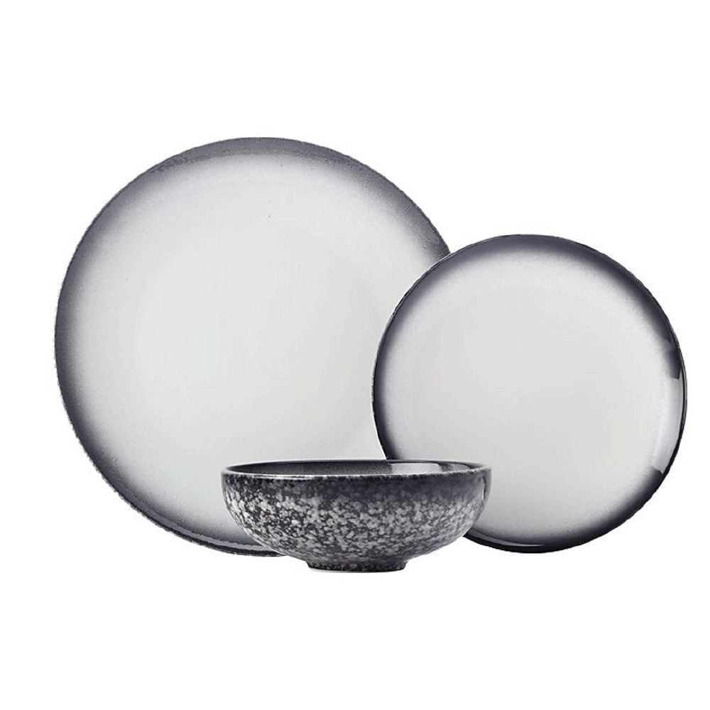 Maxwell &amp; Williams Caviar Granite 12 Piece Dinner Set