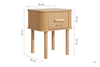 Axel 1 Drawer Fluted Bedside