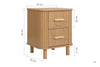 Axel 2 Drawer Fluted Bedside