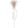 Wand: Heart with Ribbon: Rose Gold 12cm Head