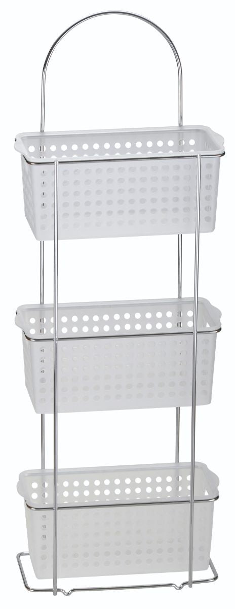 3 Tier Free Standing Caddy Plastic Baskets