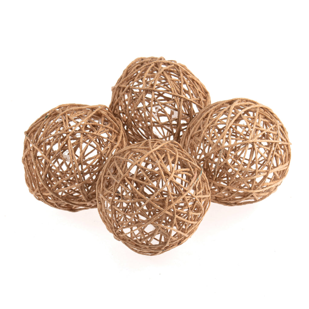 Jute Balls: Large: 6cm: 4 Pieces