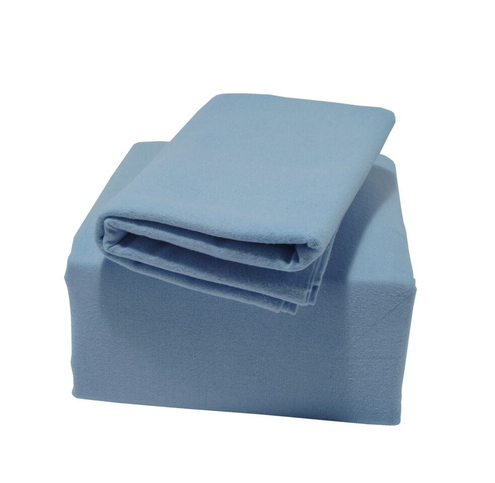 Indulgence Flannelette Fitted Sheet Blue