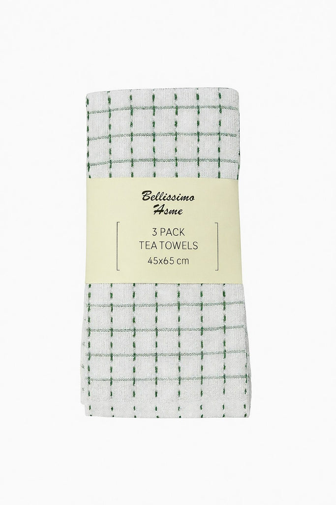 Bellissimo Pack of 3 Home Brights Towels Green