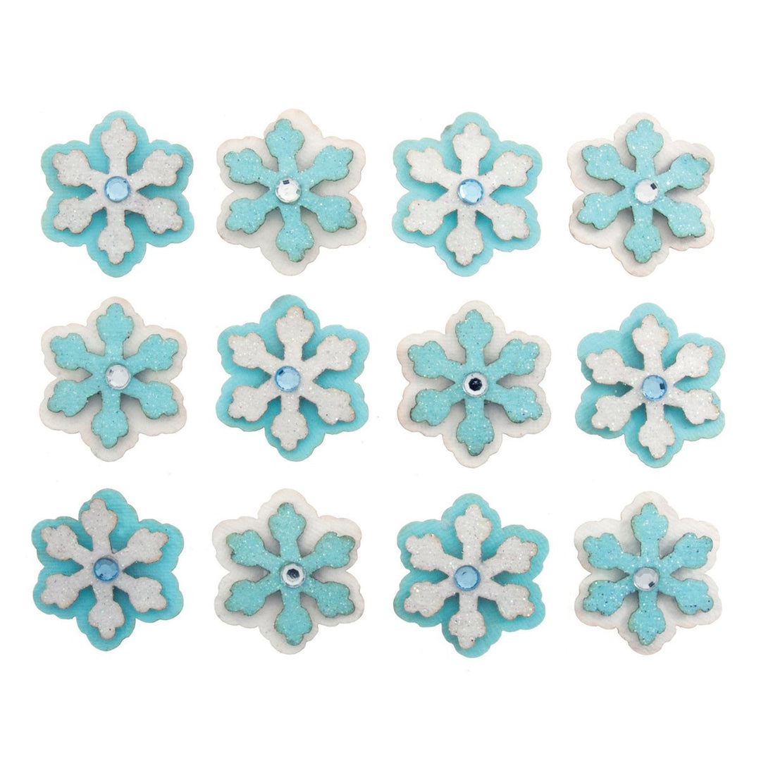 Craft Embellishment: 3D Mini Snowflakes: Pack of 12
