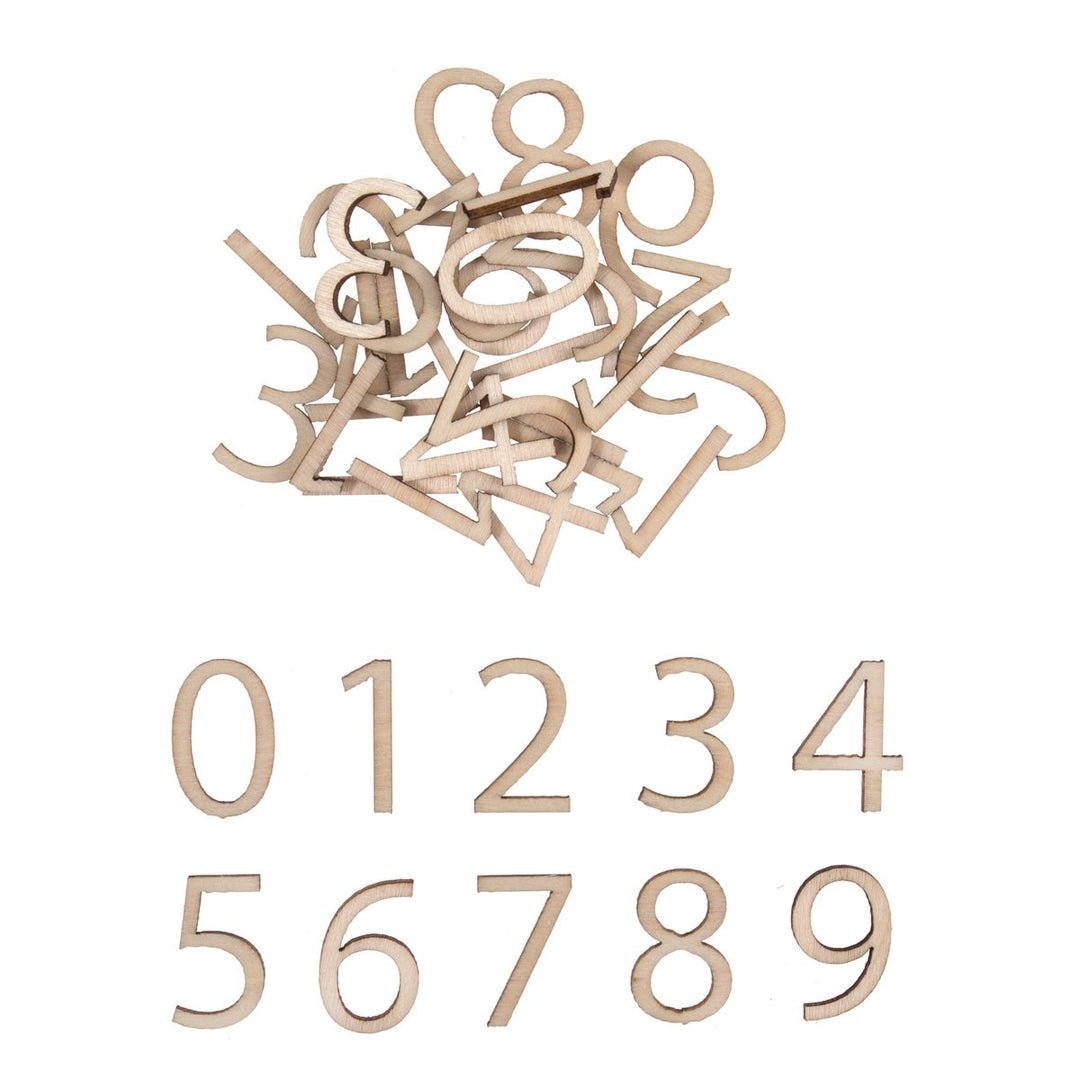 Craft Embellishment: Advent Calendar Numbers: Wooden: 39 Pieces