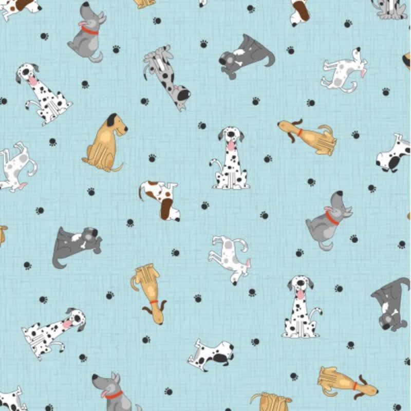 Printed Patchwork Quilted Cotton Fabric : Canines & Felines Fat Quarter