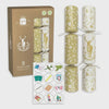 8 X 12 Inc  Xmas  Crackers Cream & Gold