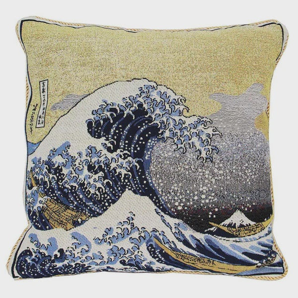 Museums & Galleries Organic Cotton 45x45cm Filled Cushion The Great Wave