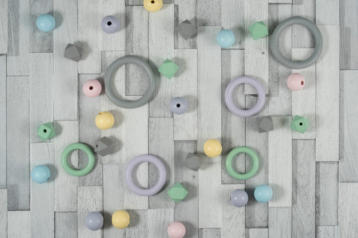 Wooden Craft Accessories Pack: 33 pieces: Assorted Colours