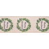 Premium Wire Edge Ribbon: Printed: 63mm: Christmas Wreath Sold By The Metre