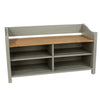 Corona Grey Large Shoe Storage Bench With Storeage Area, Grey Wax Antique Waxed Pine (DHD) Image 3