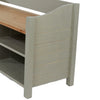 Corona Grey Large Shoe Storage Bench With Storeage Area, Grey Wax Antique Waxed Pine (DHD) Image 5