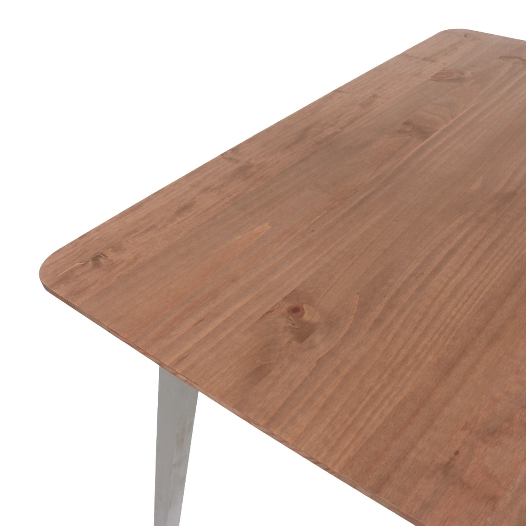 Corona Grey 140Cm Kitchen Table & 2 Bench Set Grey Wax Antique Waxed Pine (DHD) Image 3