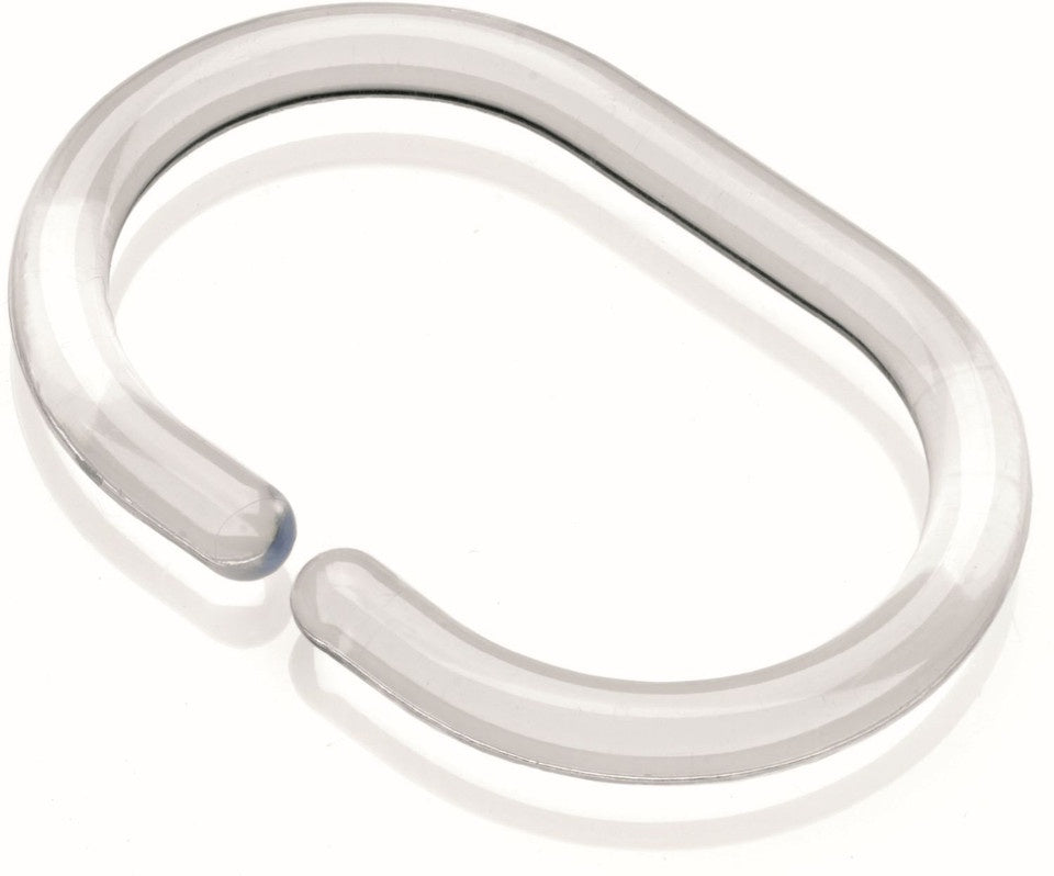 Croydex Clear C Type Shower Rings Pk Of 12