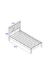 Corona White Pine Slatted Low End Bedframe Single (Self Assembly) (DHD)