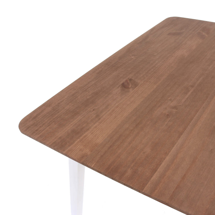 Corona Grey 140Cm Kitchen Table & 2 Bench Set White Wax Antique Waxed Pine (DHD) Image 3