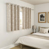Cuba Cream curtains in a bedroom