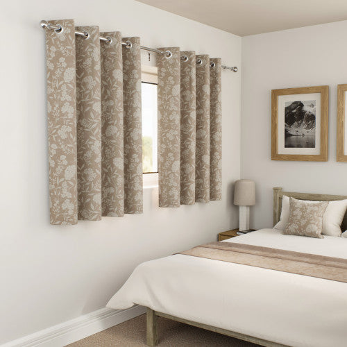 Cuba Sand curtains in a bedroom