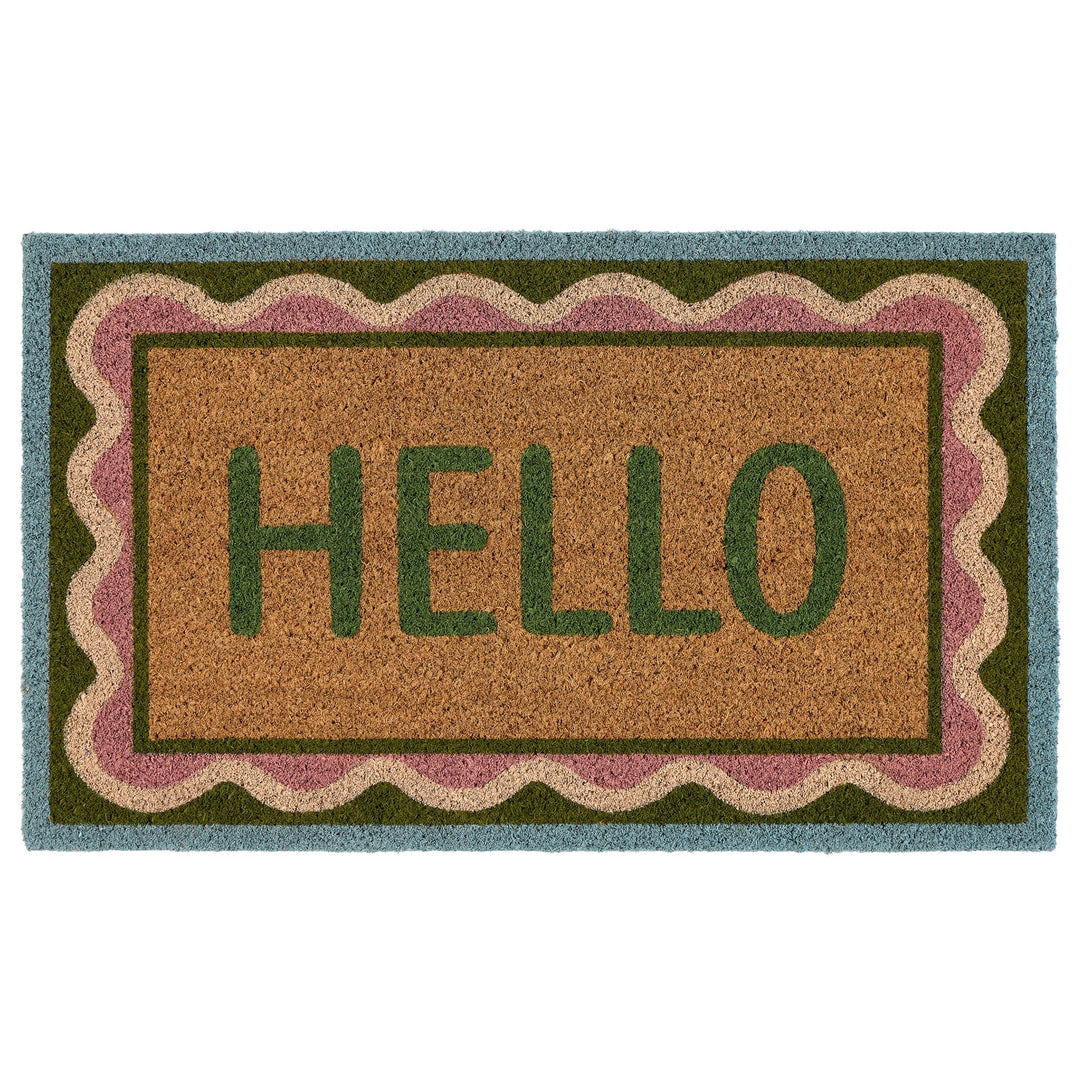 My Mat Printed Coir Hello Scallop 45X75