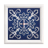 Diamond Painting Kit: White on Blue: with Frame