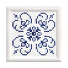 Diamond Painting Kit: Blue on White: with Frame