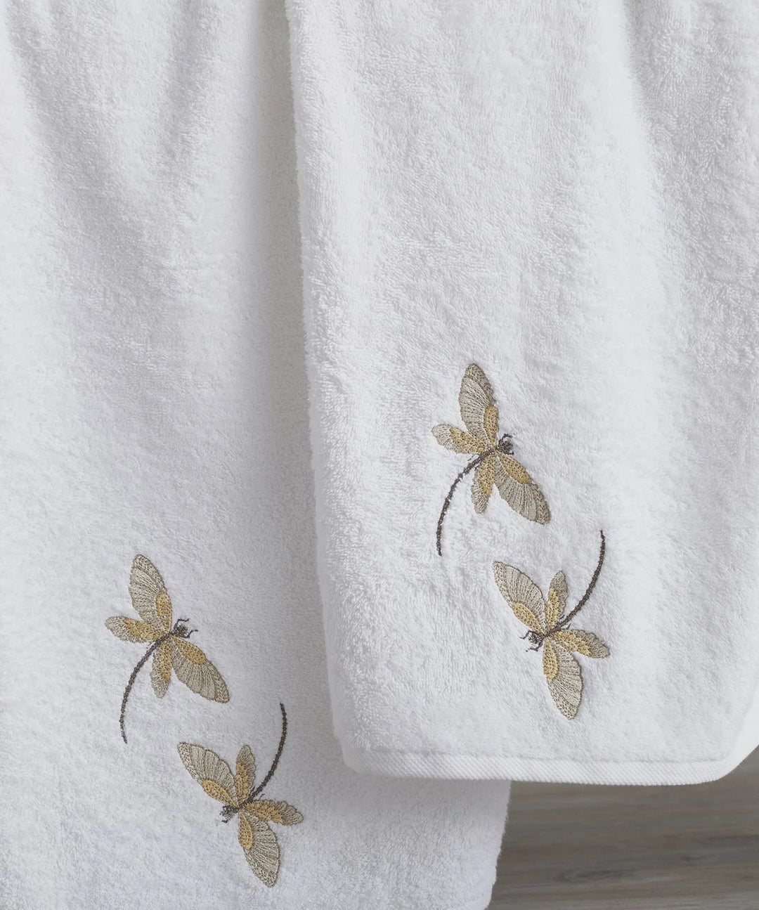 Embroidered 100% Turkish Cotton Dragonfly Design Towel