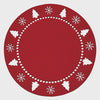Walton & Co Festive Felt Placemat Elm Red