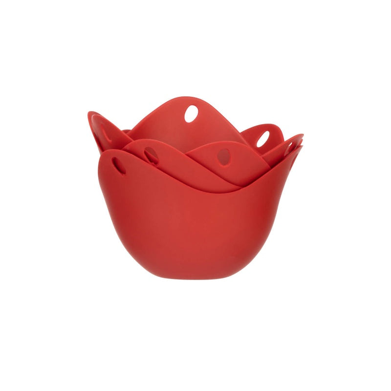 Fusion Twist Silicone Egg Poachers 4 Pack (Assorted Colours)