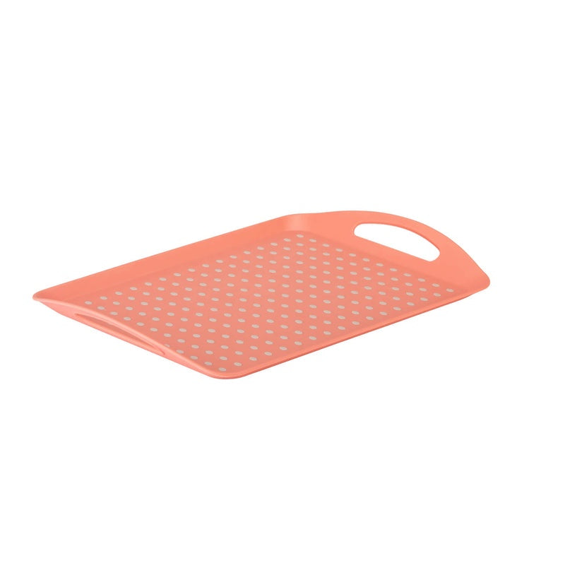 Fusion Twist Non-Slip Serving Tray Coral
