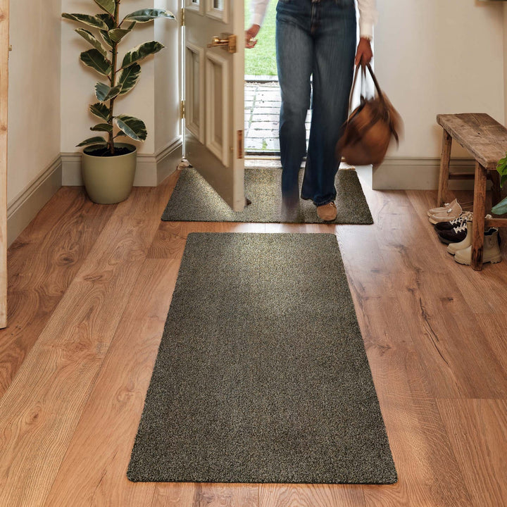 My Mat Cotton Indoor Coffee runner in a hallway