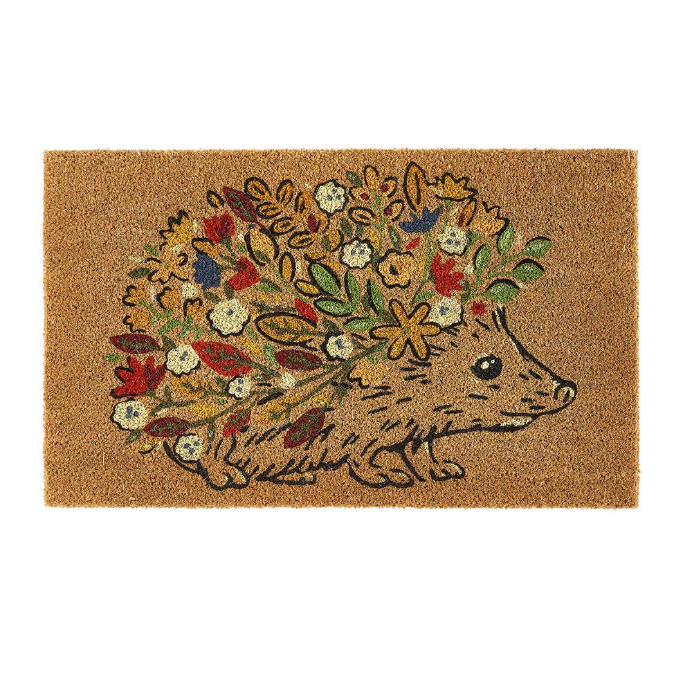 My Mat Printed Coir Floral Hedgehog 45X75