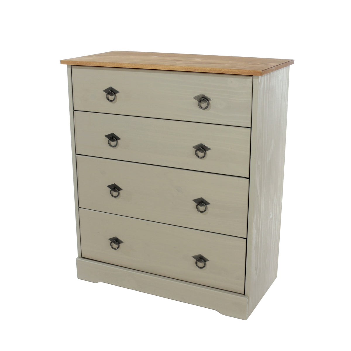 Corona Classic 5 Drawer Narrow Chest Of Drawers  Grey Antique (DHD) Image 1