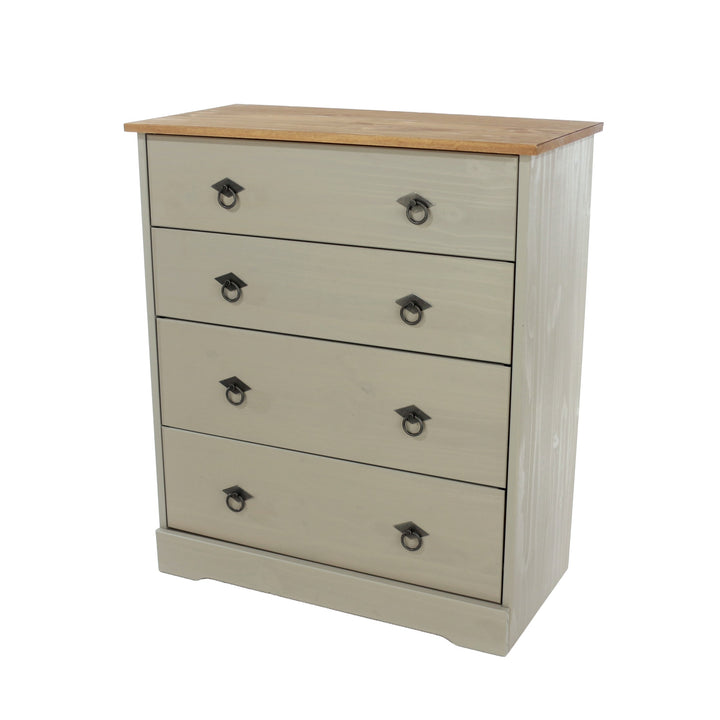 Corona Classic 5 Drawer Narrow Chest Of Drawers  Grey Antique (DHD) Image 1