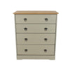 Corona Classic 5 Drawer Narrow Chest Of Drawers  Grey Antique (DHD) Image 2