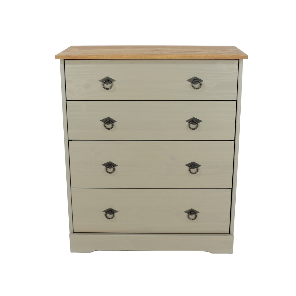 Corona Classic 5 Drawer Narrow Chest Of Drawers  Grey Antique (DHD) Image 2