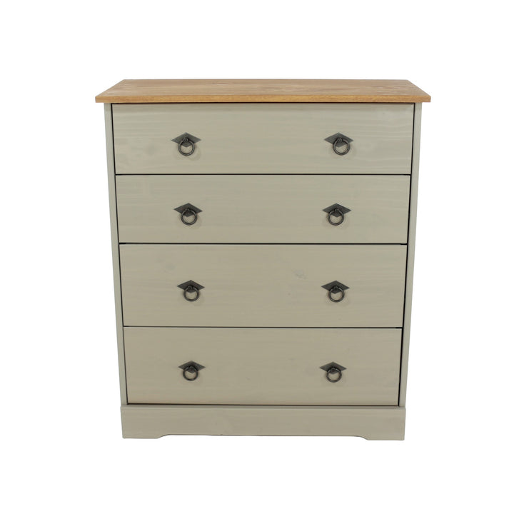 Corona Classic 5 Drawer Narrow Chest Of Drawers  Grey Antique (DHD) Image 2