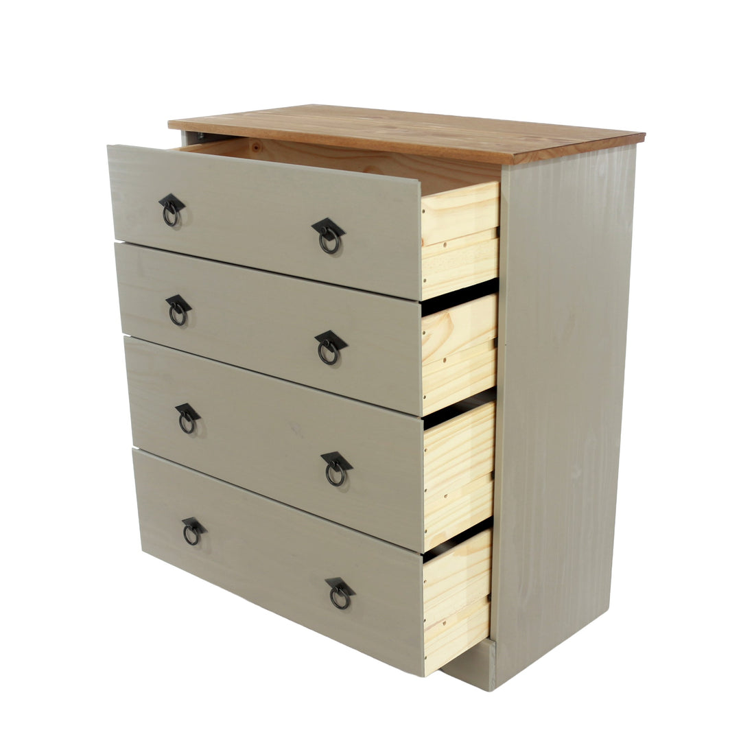 Corona Classic 5 Drawer Narrow Chest Of Drawers  Grey Antique (DHD) Image 3