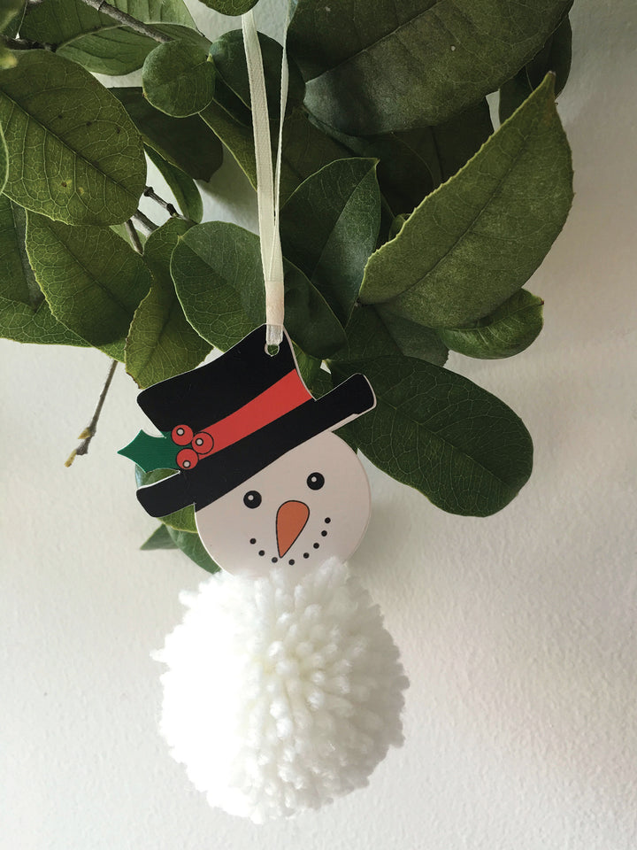 Pom Pom Decoration Kit: Christmas: Snowman: Pack of 1