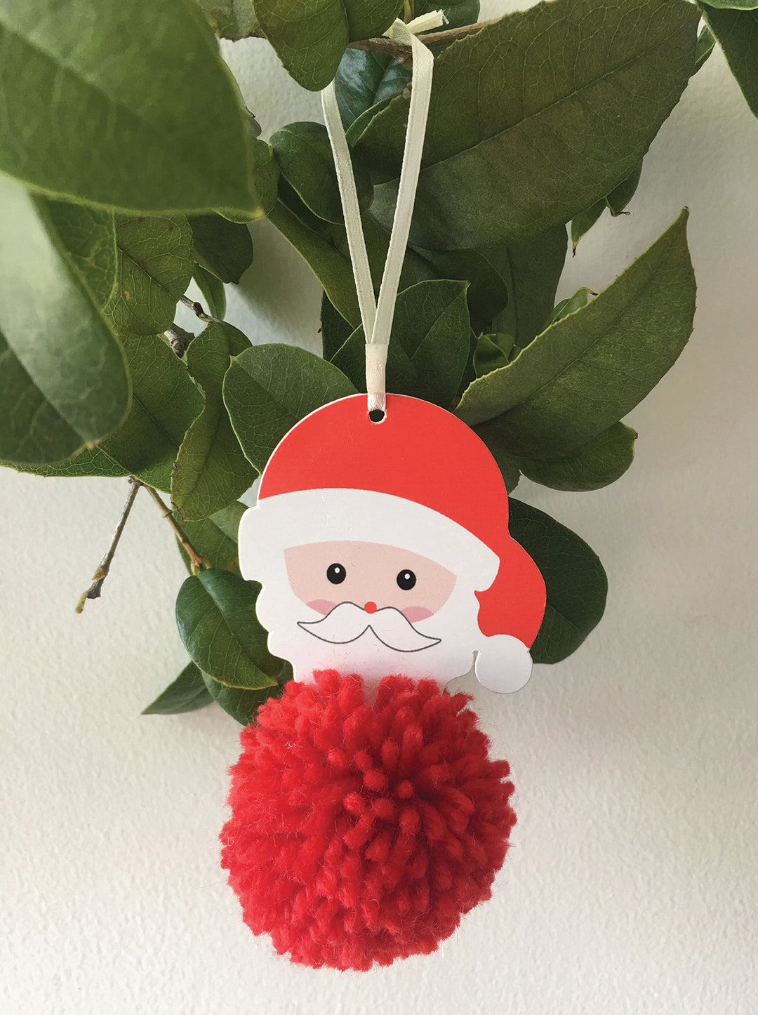 Pom Pom Decoration Kit: Christmas: Santa: Pack of 1