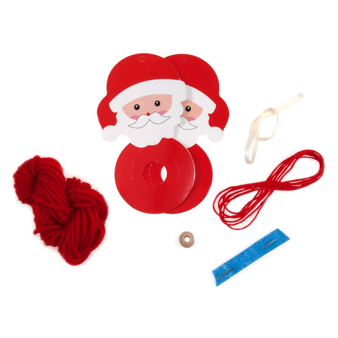 Pom Pom Decoration Kit: Christmas: Santa: Pack of 1