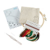 Punch Needle Kit: Floss and Hoop: Christmas: Robin