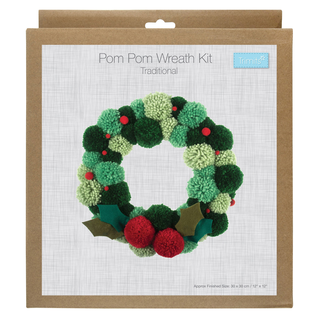 Pom Pom Wreath Kit: Green